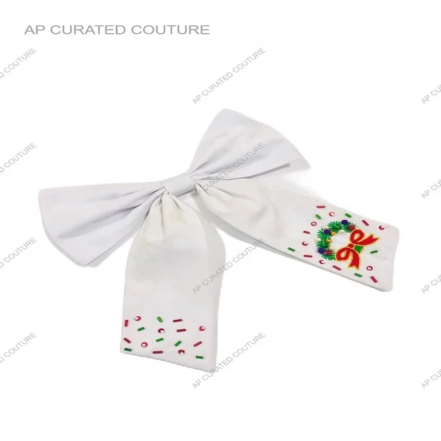 Christmas Bows Soothing Look Fashionable Hair Accessories Handcrafted Alligator Tail Bows for Kids and Girls Hair Style Look