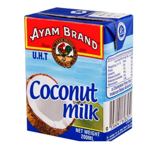 Halal Cooking Coconut Milk Rich Texture Cholesterol Free Reduce Fat Natural Sweetness and Aroma in Box Suitable for all Dishes