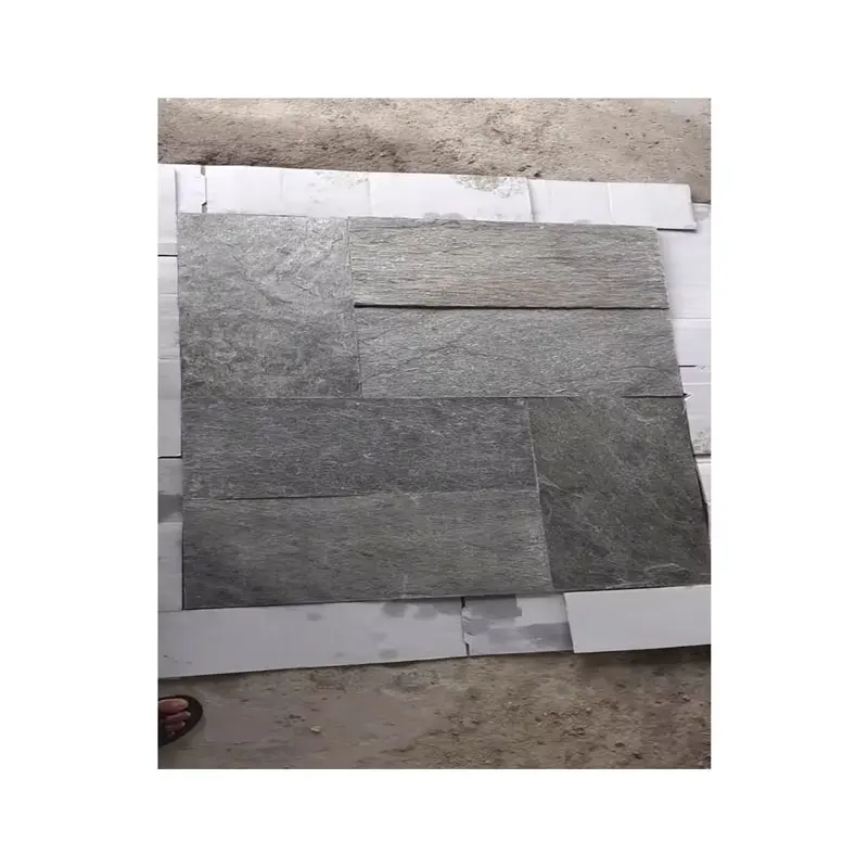 Indian Exporter of Modern Design Silver Shine Ledger Panel Slate Tiles for Outdoor & Interior Natural Finish Stone