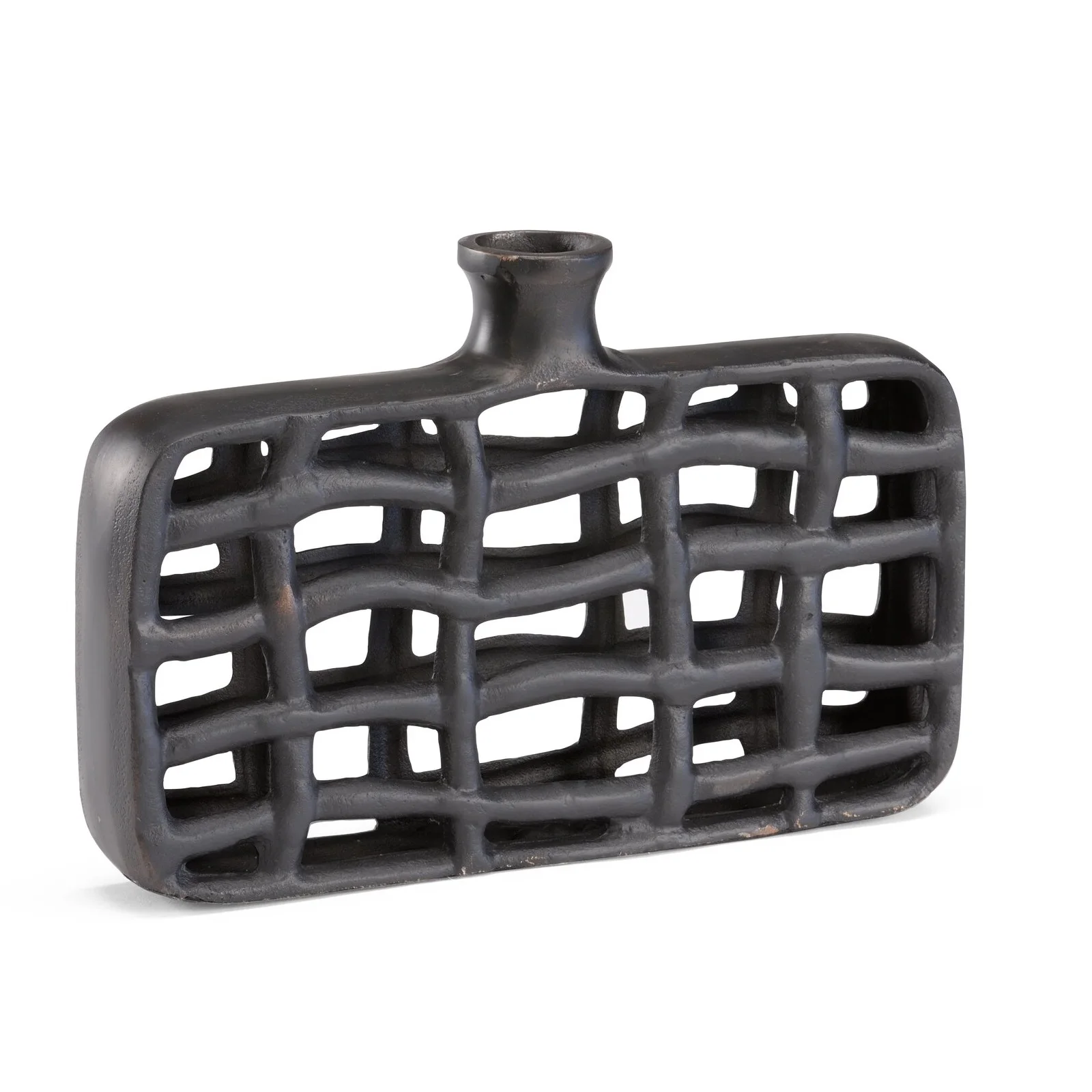 Aluminium High Quality design Flower Vase Hot selling Table & Office Desk Decoration Use Black Colored Flower Vase for sale