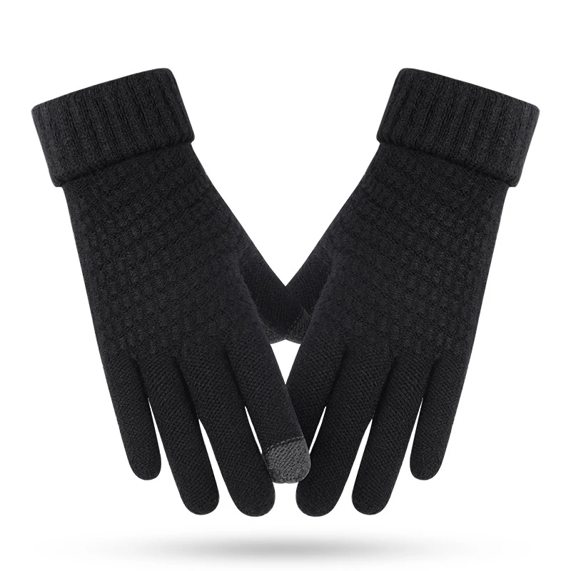 Gloves Winter Touched Screen Men Winter Gloves Touch Screen Wool Lined Windproof Warm Fashion Gloves