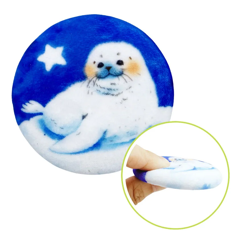 Full color custom logo printing soft squish touch pin button badge