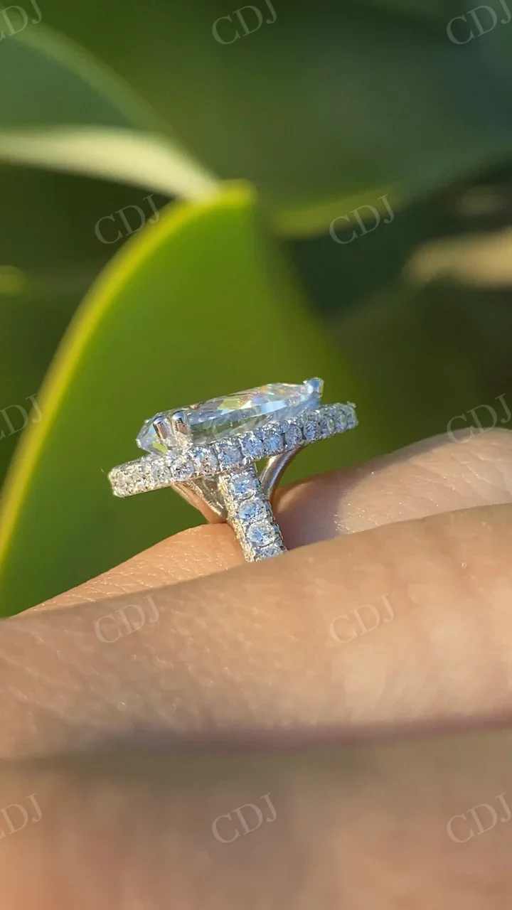 GRA Certified 2 Carat Pear Shape Moissanite Engagement Ring Antique Design Diamond Wedding Ring For Women Fashion Jewelry