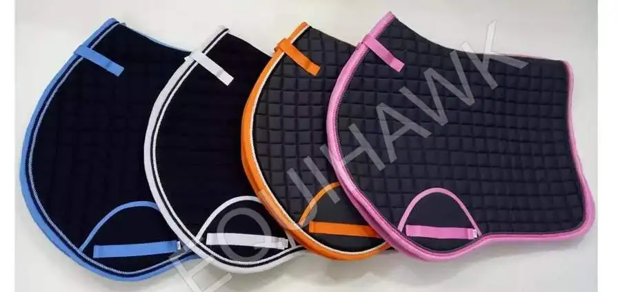 PREMIUM SPARKLE FABRIC SADDLE PAD WITH COTTON OR WAFFLE LINING  CUSTOM DESIGN SPARKLE FABRIC SADDLE PAD