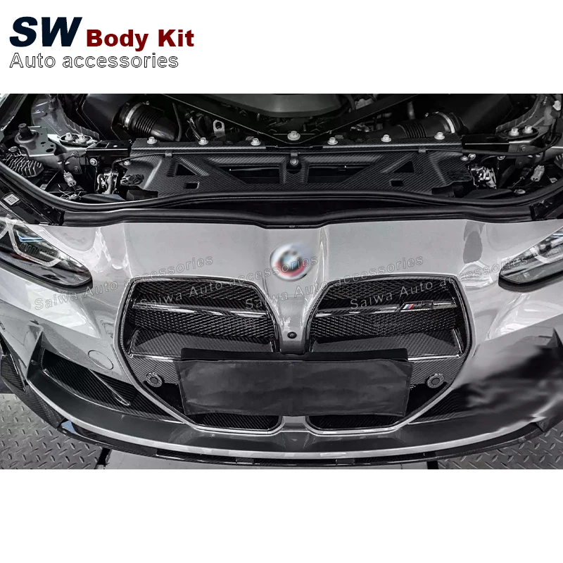 Real Dry Carbon Fiber OEM Style Tank Top Cover Trim For BMW M3 G80 M4 G82 G83 Upgrade Engine Front Cover Trim 2021+