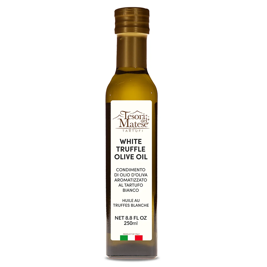Italian top quality natural White Truffle Oil 250 ml glass bottled perfect for cooking and dressing
