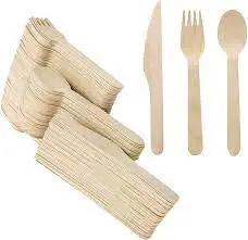 High Quality Biodegradable Wooden Cutlery Disposable Wood Spoon Manufacturers from Vietnam