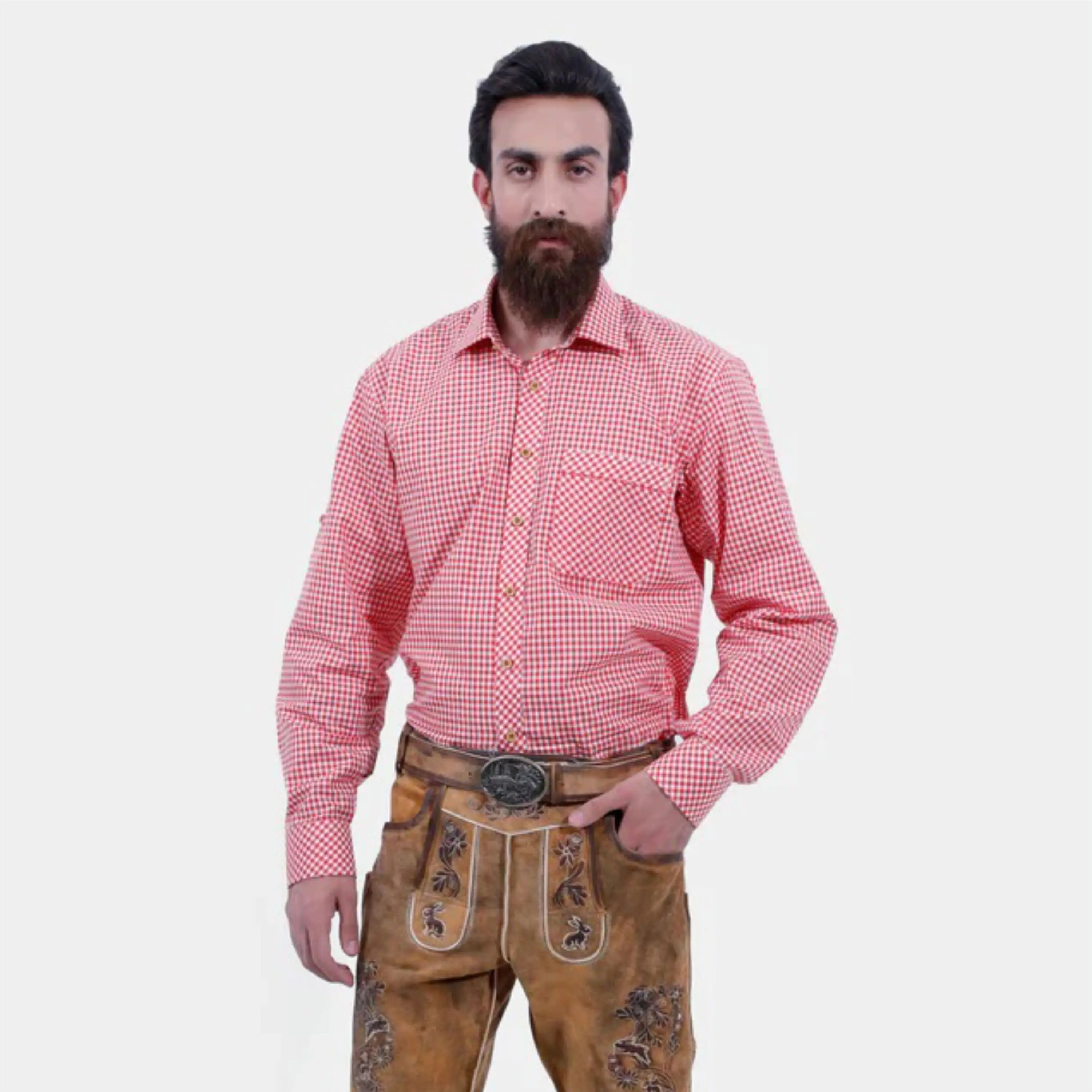 Custom Bavarian Leather Shorts  Lederhosen with Embroidery for Oktoberfest and Cultural Festivals