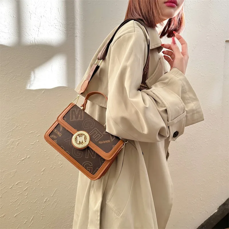 Luxury Ladies Pu Leather Large Capacity Handbag Designer Bags Patchwork Shoulder Bags