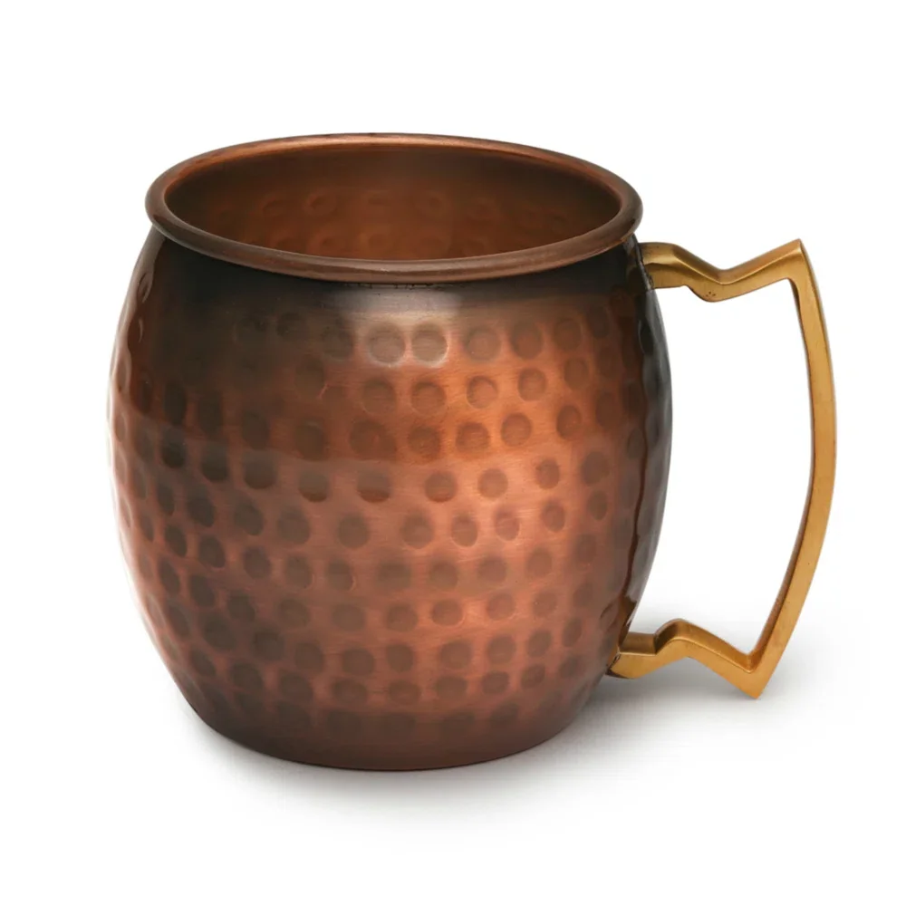Top Selling Hammered Pattern Copper Drinkware Cylindrical Mugs for Bar and Hotel Drinkware Options from India