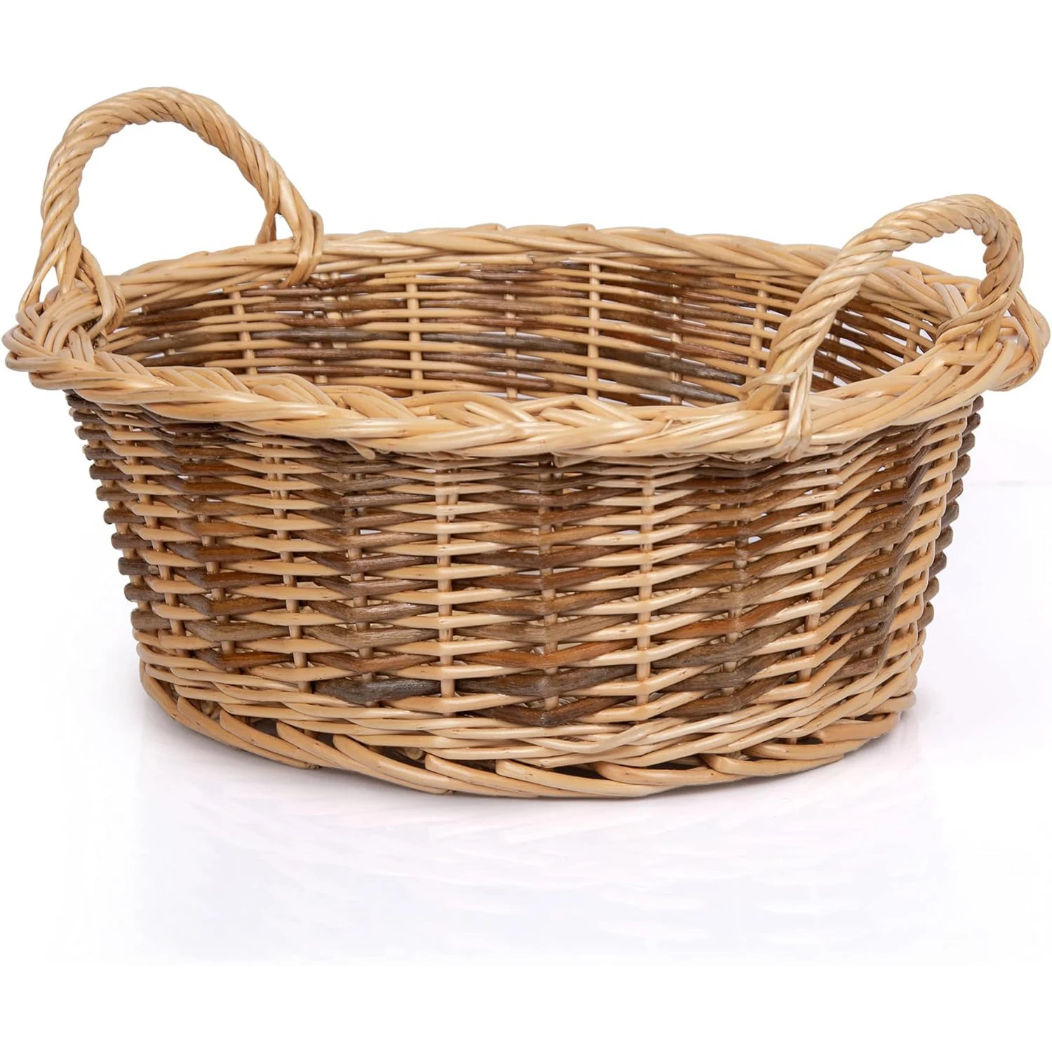 TienPhong Wholesale Handmade Rurality Small Wicker Rattan Gift Basket with Handles for Present Coffee Cookies - for Holidays