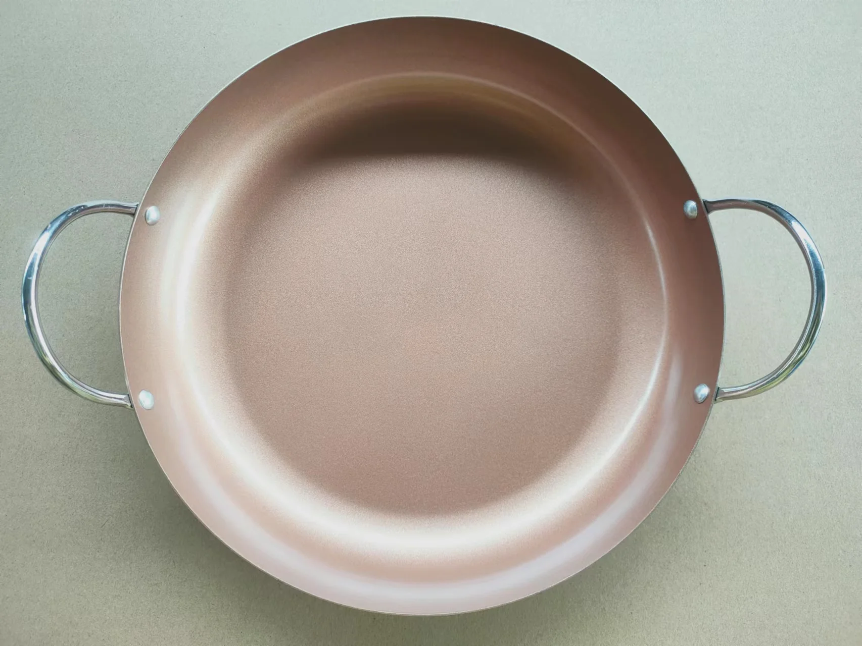 12 6 'испанский морепродуктов сковородка для жарки кастрюли Cooper эффект антипригарным паэлья с двумя ручками