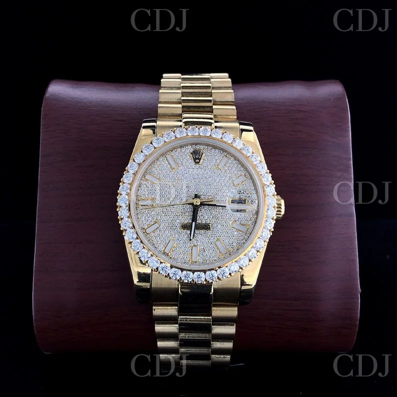 Iced Out Watch Lab Grown Diamond Hip Hop Best Selling Round Watches for Men Women Wholesale India Men Luxury Wrist Watch Jewelry