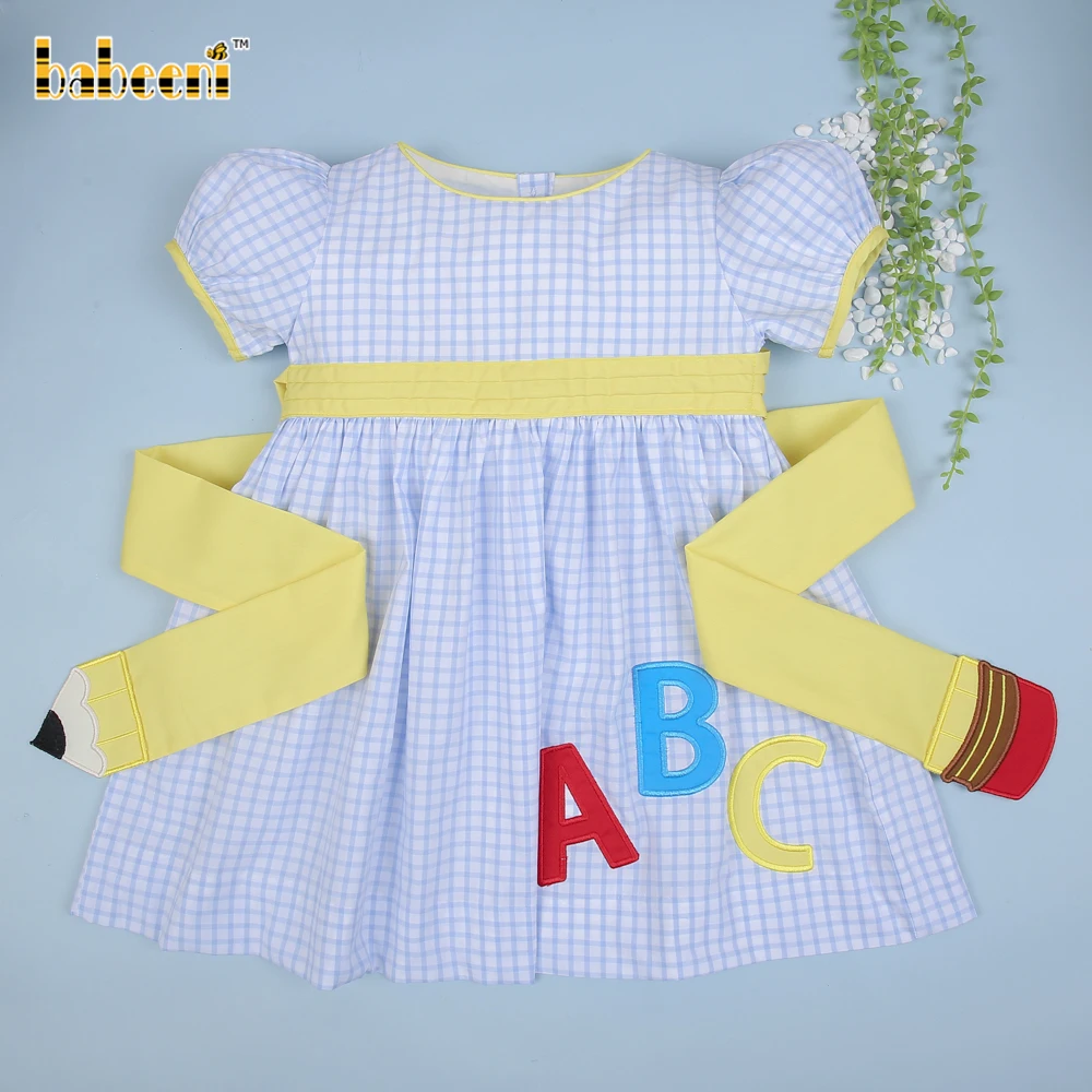 Abc applique dress for little girls - DR2742
