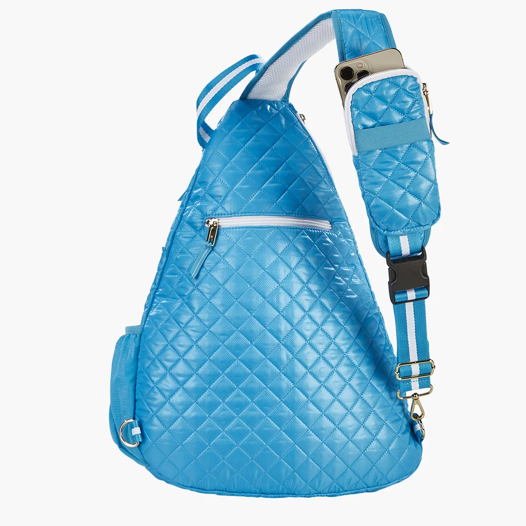 Custom Sport Tote Adjustable Pickleball Sling Bag Table Tennis Racket Backpack Luxury Pickleball Paddle bag 2023