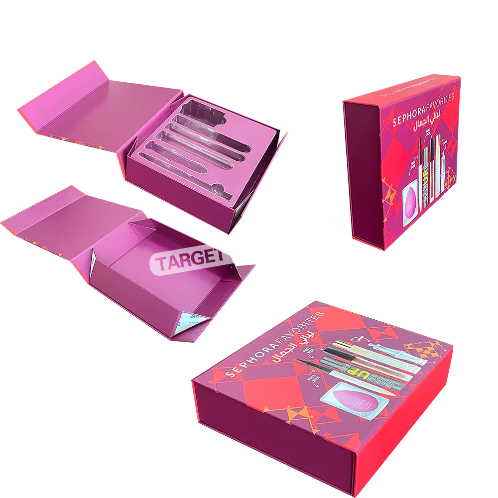 Custom Colorful Foldable Boxes With Magnetic Lid Printed Blister Insert Gift Box Packaging Paper Magnet Closure Cosmetic Box