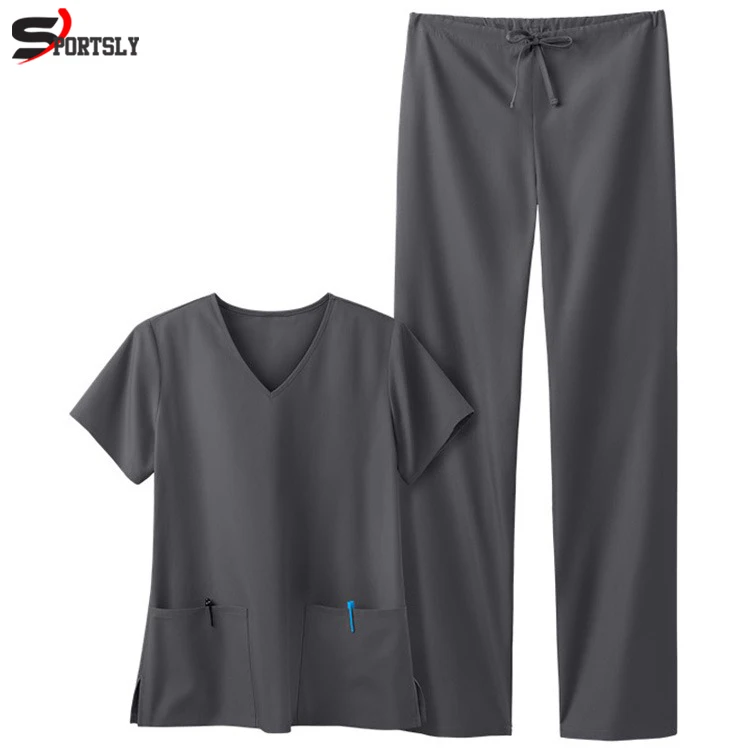 Bulk Custom Hospital Nursing Uniform Scrubs Suit Uniform Nurse Scrub Medical Uniform Set