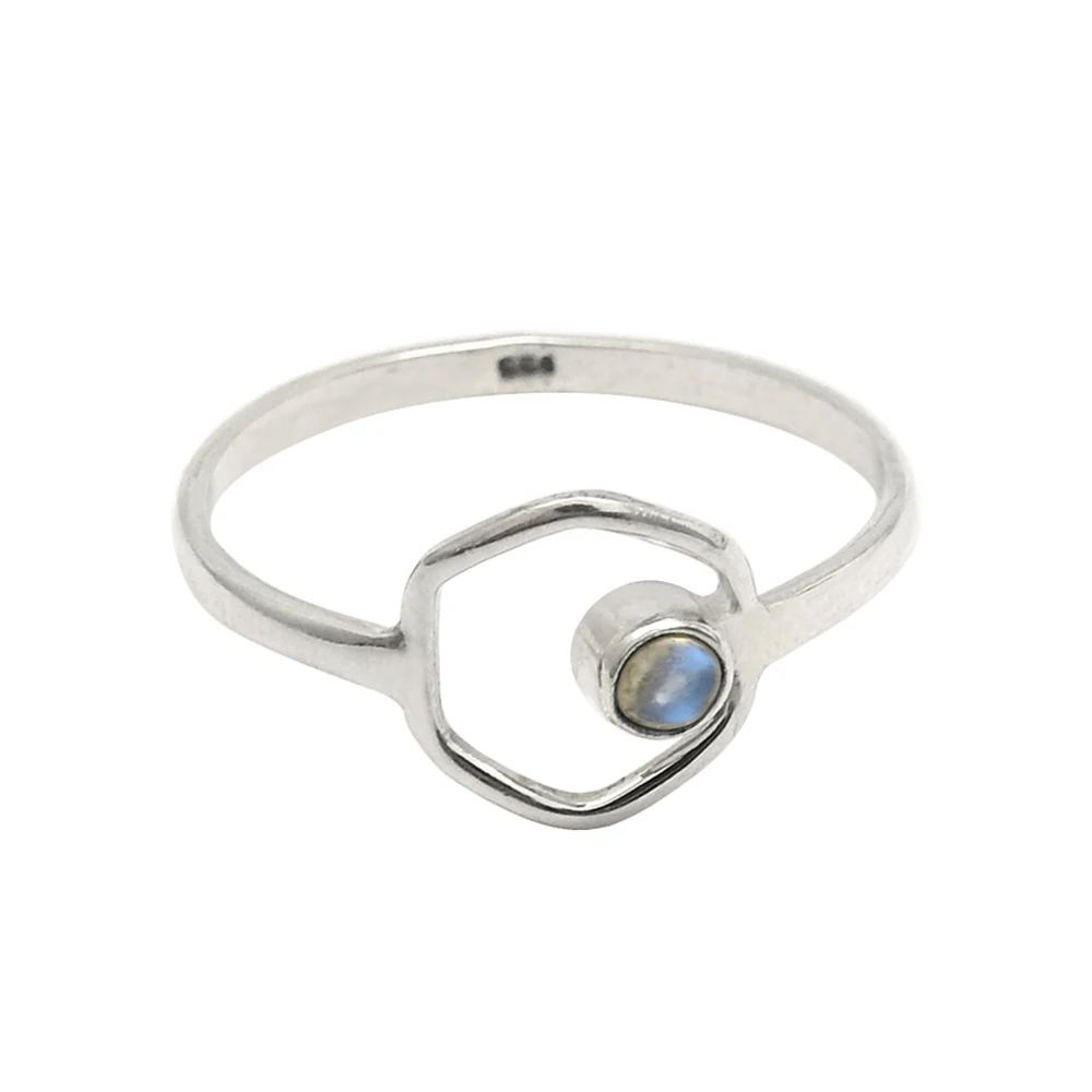 925 Solid Sterling Silver Deco Rings Fancy Shaped Classic Design 100%% Natural Labradorite Cabochon Gemstone Handcrafted Rings