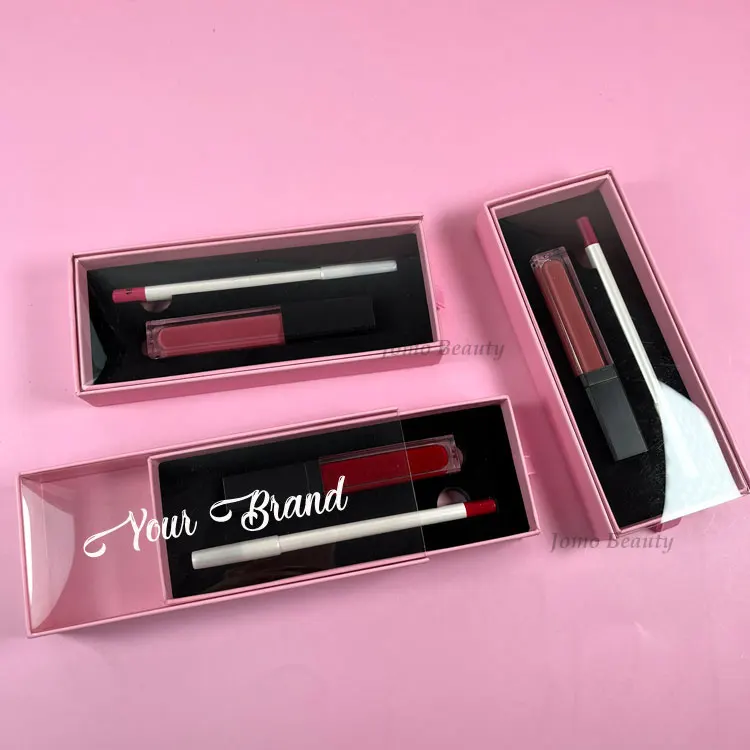 Wholesale private label Makeup Matte Lipstick set Lip Liner Pencil Makeup gift Custom Waterproof Lip Gloss Lip Kit sets