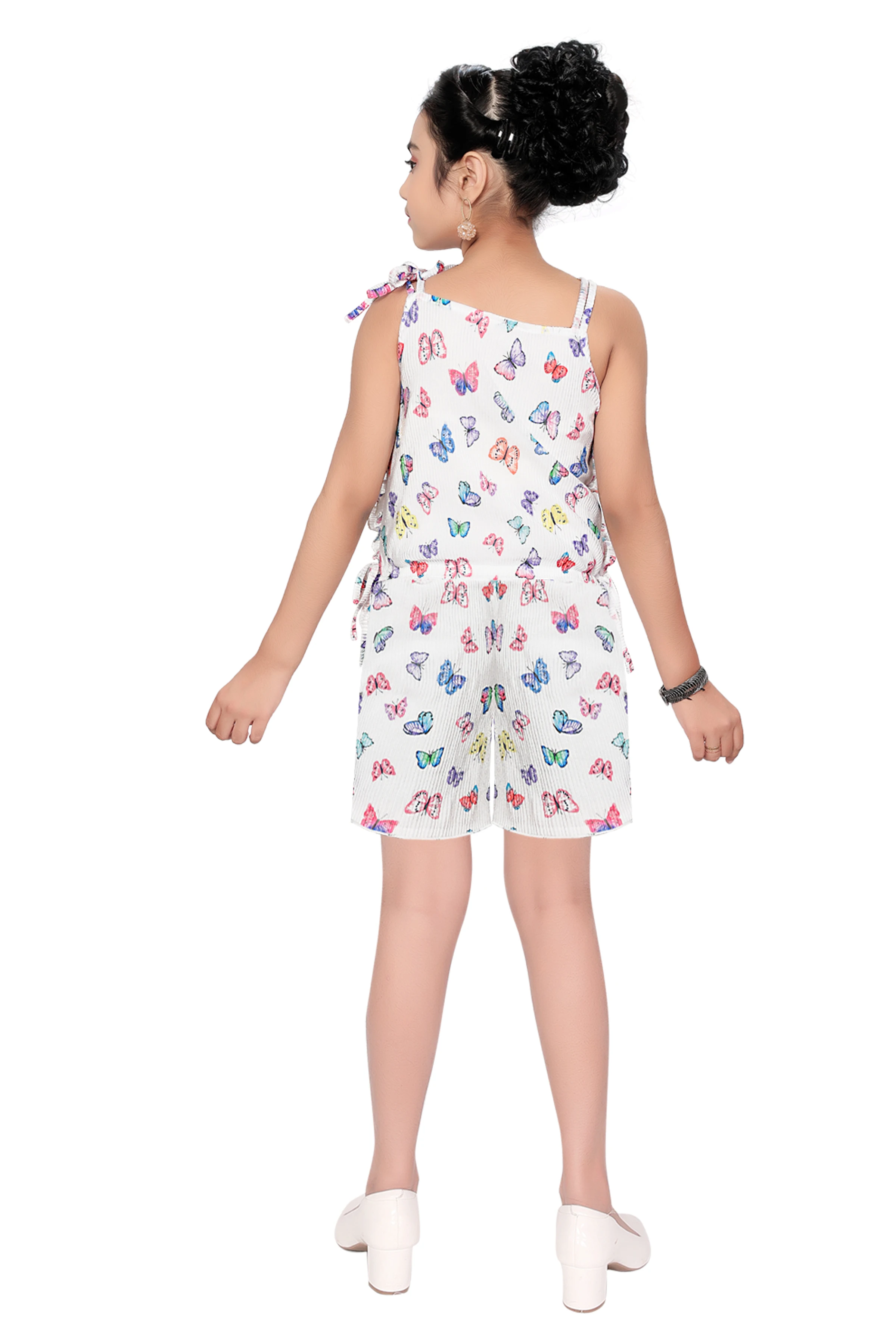 Top Fashion Beautiful Cotton Blended Butterfly Printed Jumpsuit for Kid Girls at Best Prices from India