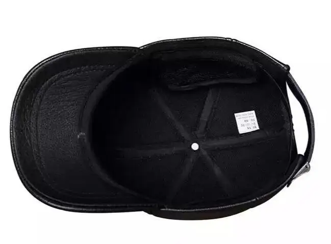 Autumn Winter Keep Warm Dad Hats High Quality Genuine Cow Leather hats, Real Rider Style Cadet at Reasonable Prices