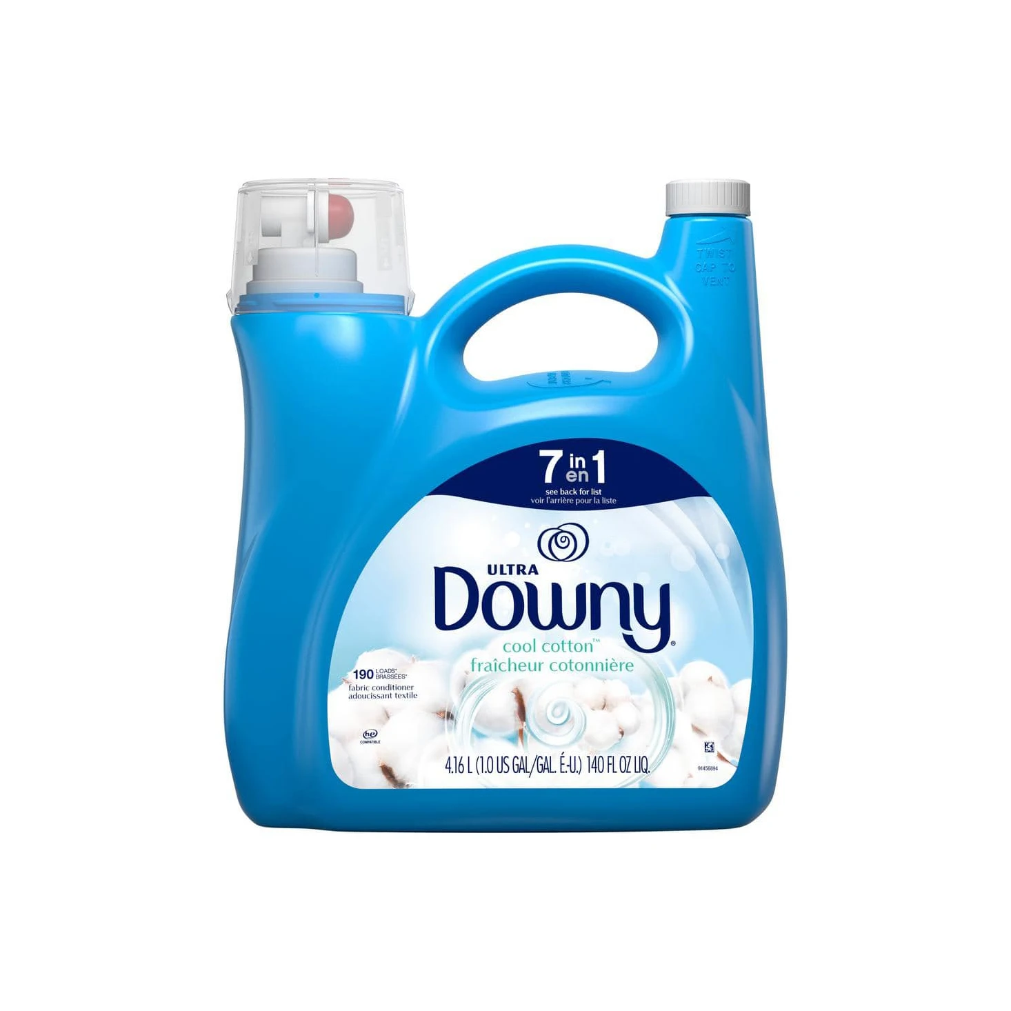 Downy Liquid Laundry Fabric Softener and Conditioner, April Fresh Scent, 140 fl oz, 190 Loads