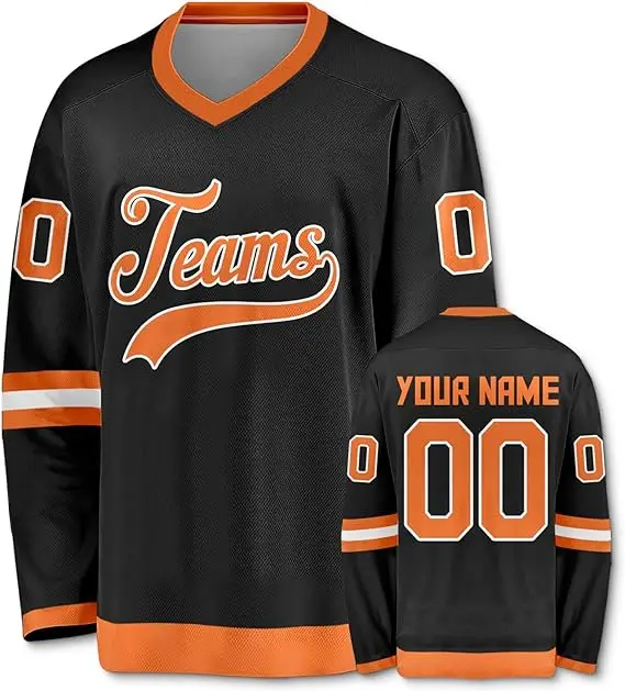 Personalized Custom Hockey Practice Jerseys for Men and Youth Stitched Printed Name Number Logo Ice Hockey Clothing