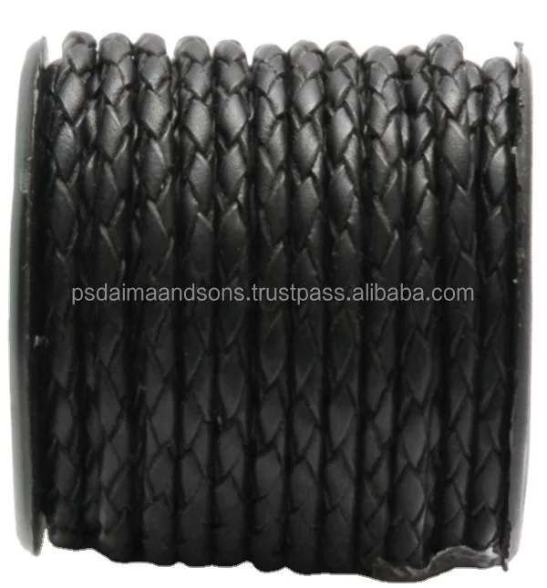 Braided leather cord bolo with great Rub fastness light fastness and Perspiration fastness PSDS