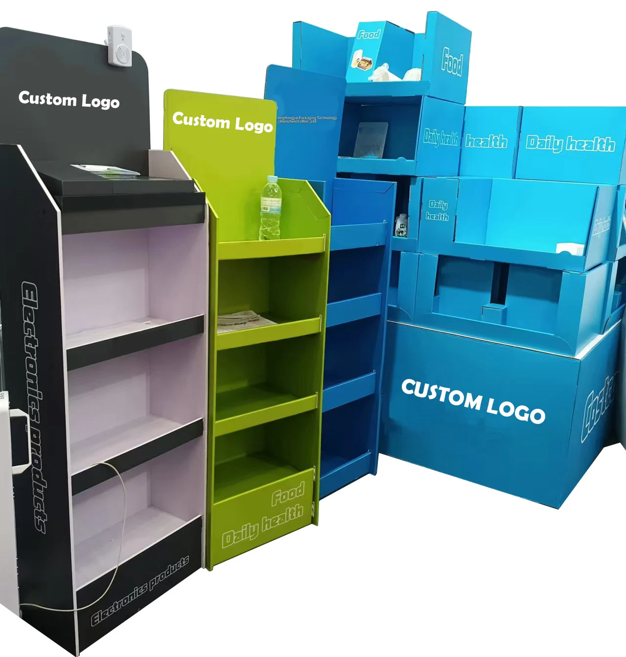 Custom Floor Stand Chipboard Paper Cardboard Display Box for Counter Shelf