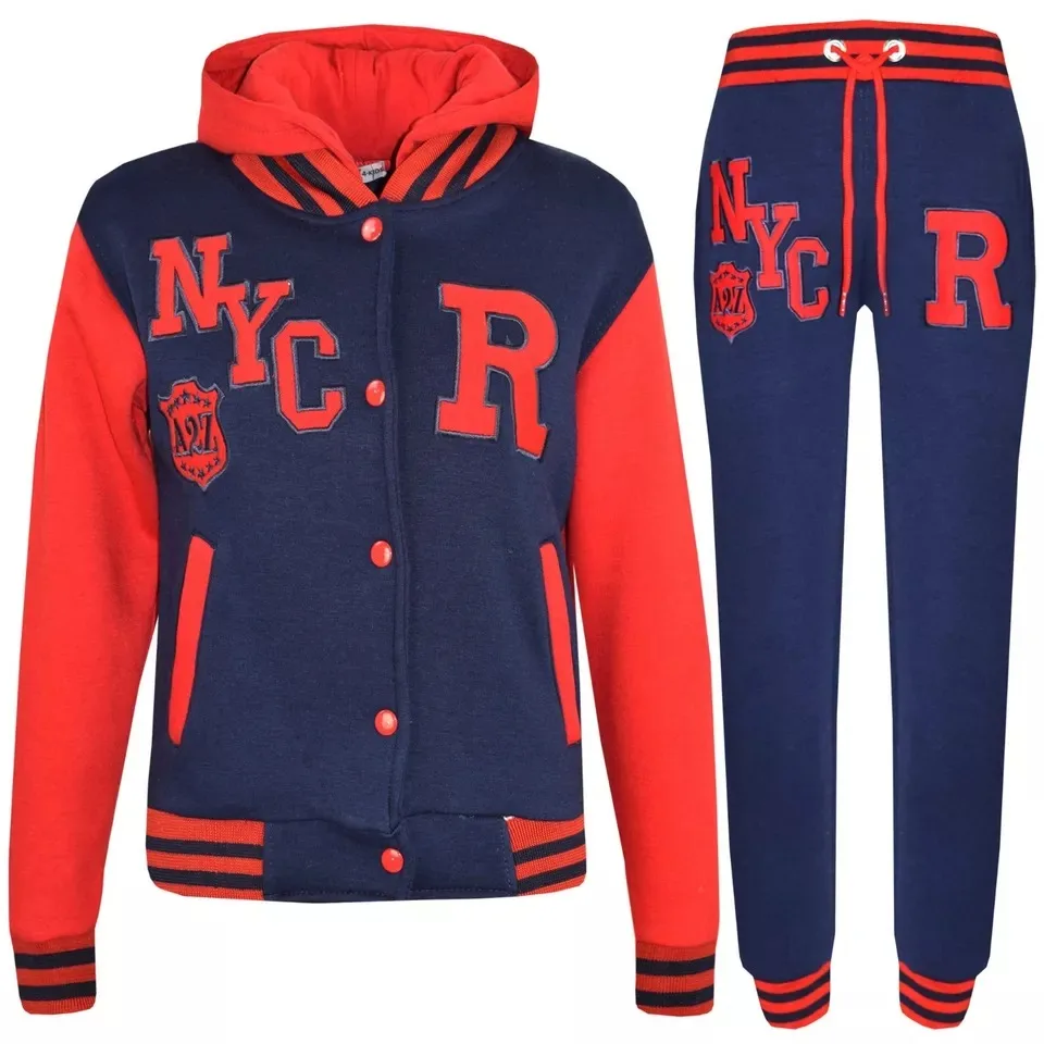 Girls baseball tracksuit Cotton Varsity Tracksuit