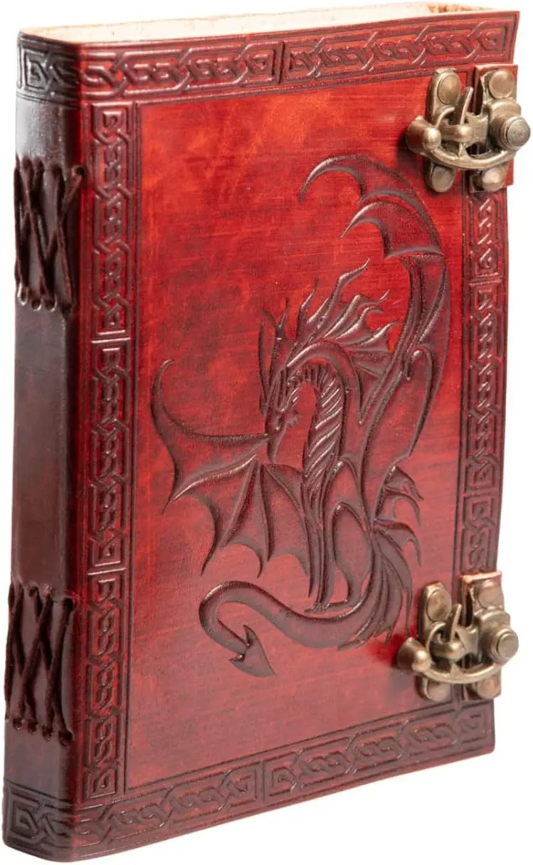 Celtic Dragon vintage Leather Embossed Journal Notebook vintage leather journals pocket note books sketch books and note books