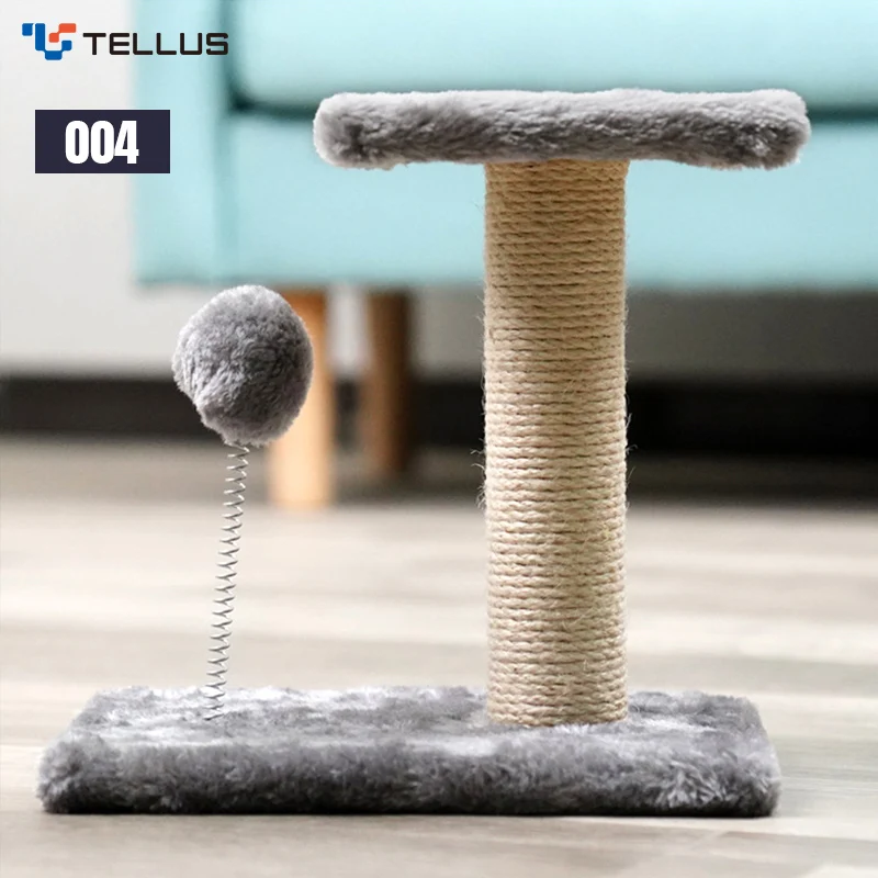 Wooden Cat Climbing Tree Modern Cat Tree Condo Sisal Scratching Board Cat House