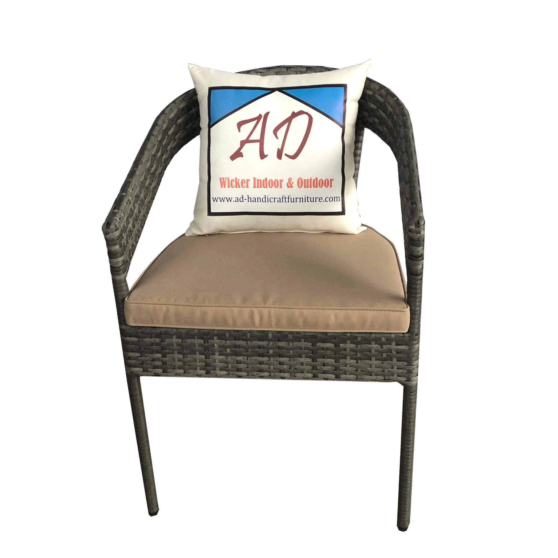 Outdoor Patio Garden Leisure Seating Chair With Cushion For Children Enjoy Nature Rattan Wicker Weaving Product