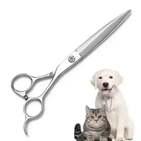 7 Inch Professional Dog Grooming Scissors Kit Pet Grooming Shears Dog Hair Trimming Curved Thinning Scissors Kit