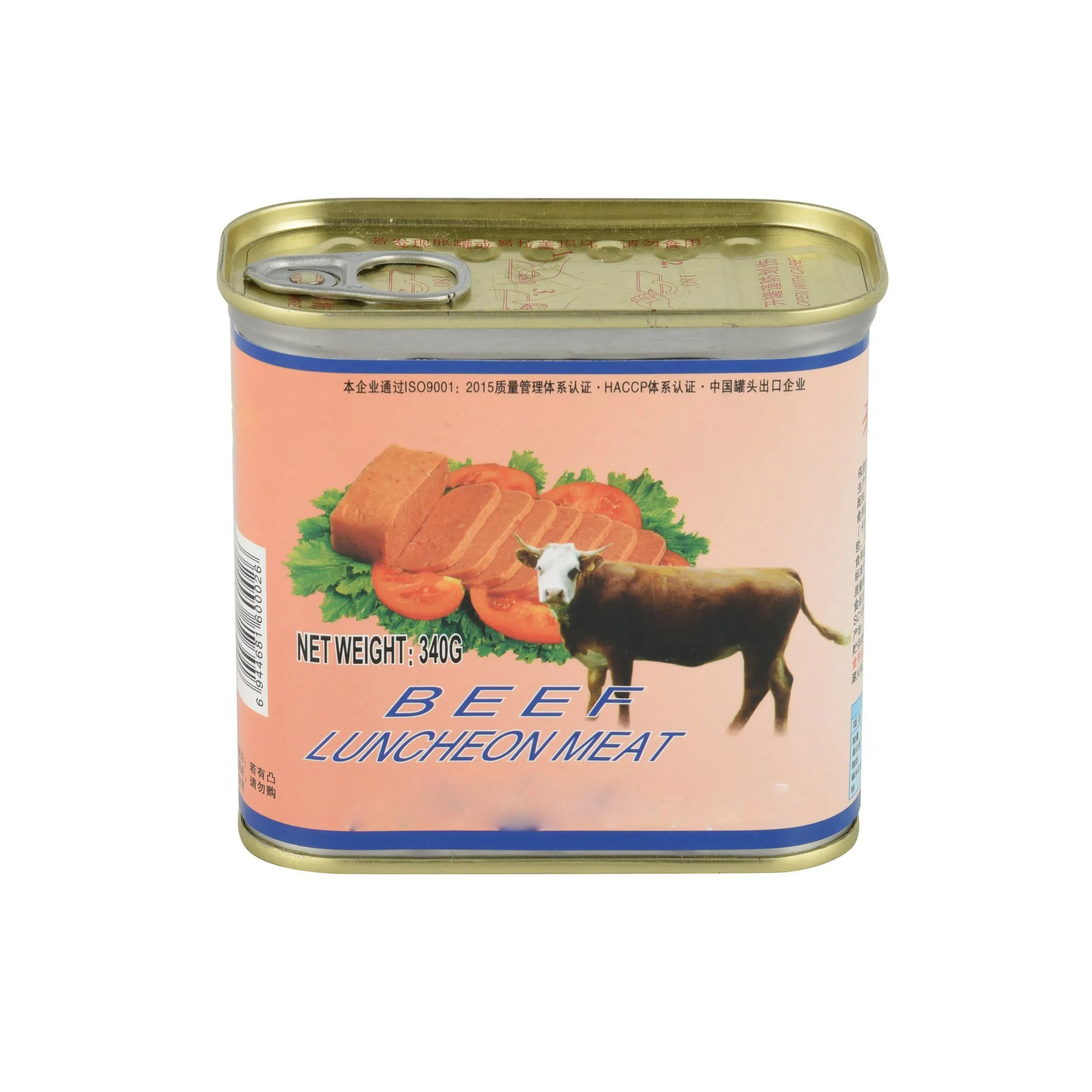 Factory private label assorted flavours beef chicken pork luncheon meat corned beef canned meat food low price