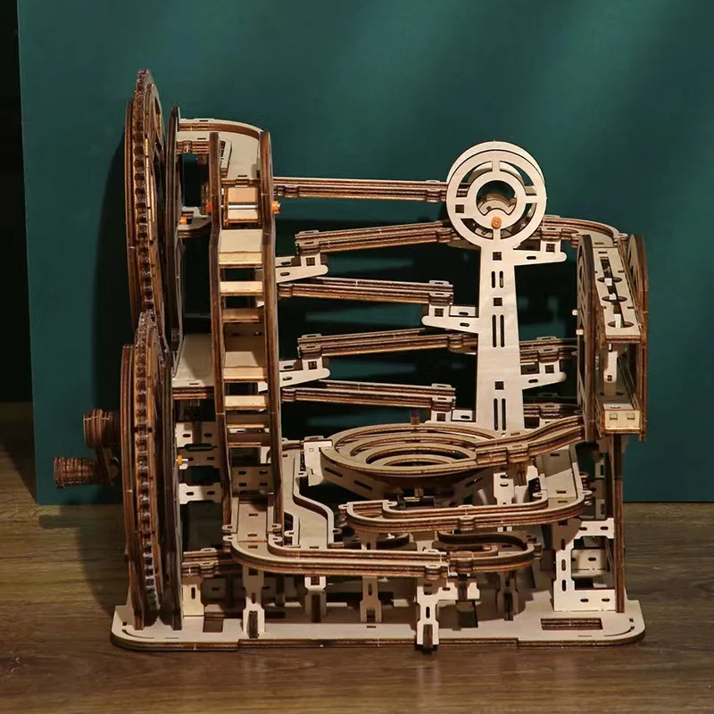 Cross-border new product 3D three-dimensional marble maze wooden puzzle toy DIY educational handmade ornaments