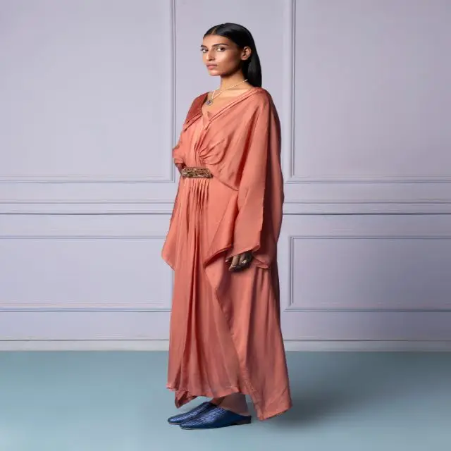 Excellent Quality Pleated Kaftan Maxi Dress for Women Party and Wedding Wear from Indian Exporter