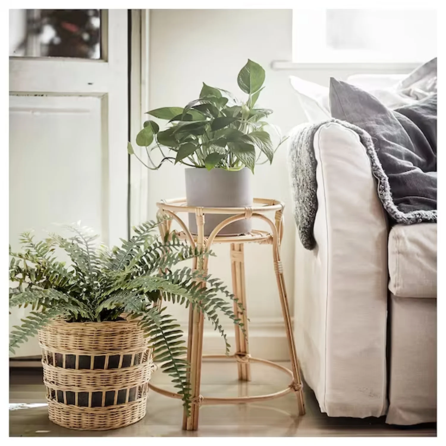 Best Selling Handmade Eco-Friendly Rattan Plant Pot Natural Design for Outdoor and Indoor Use Made in Vietnam