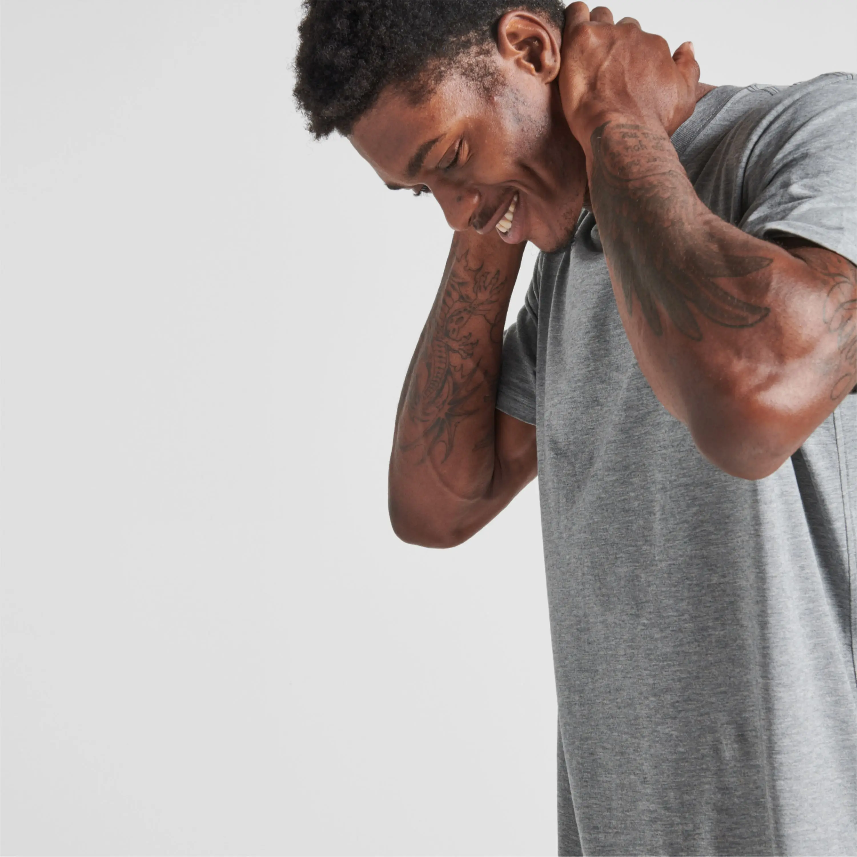 Regular Fit Ribbed o-neck 100% Cotton Single Jersey Short Sleeves Night Indigo Men Essentials T-Shirts