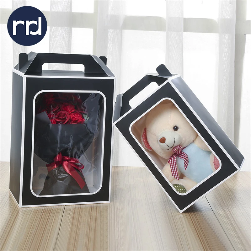 RR Donnelley OEM Manufacturer Mailing Box Beauty Pink Kraft Paper Candy Flower Gift Luxury Handbag Packing Shipping Window Box