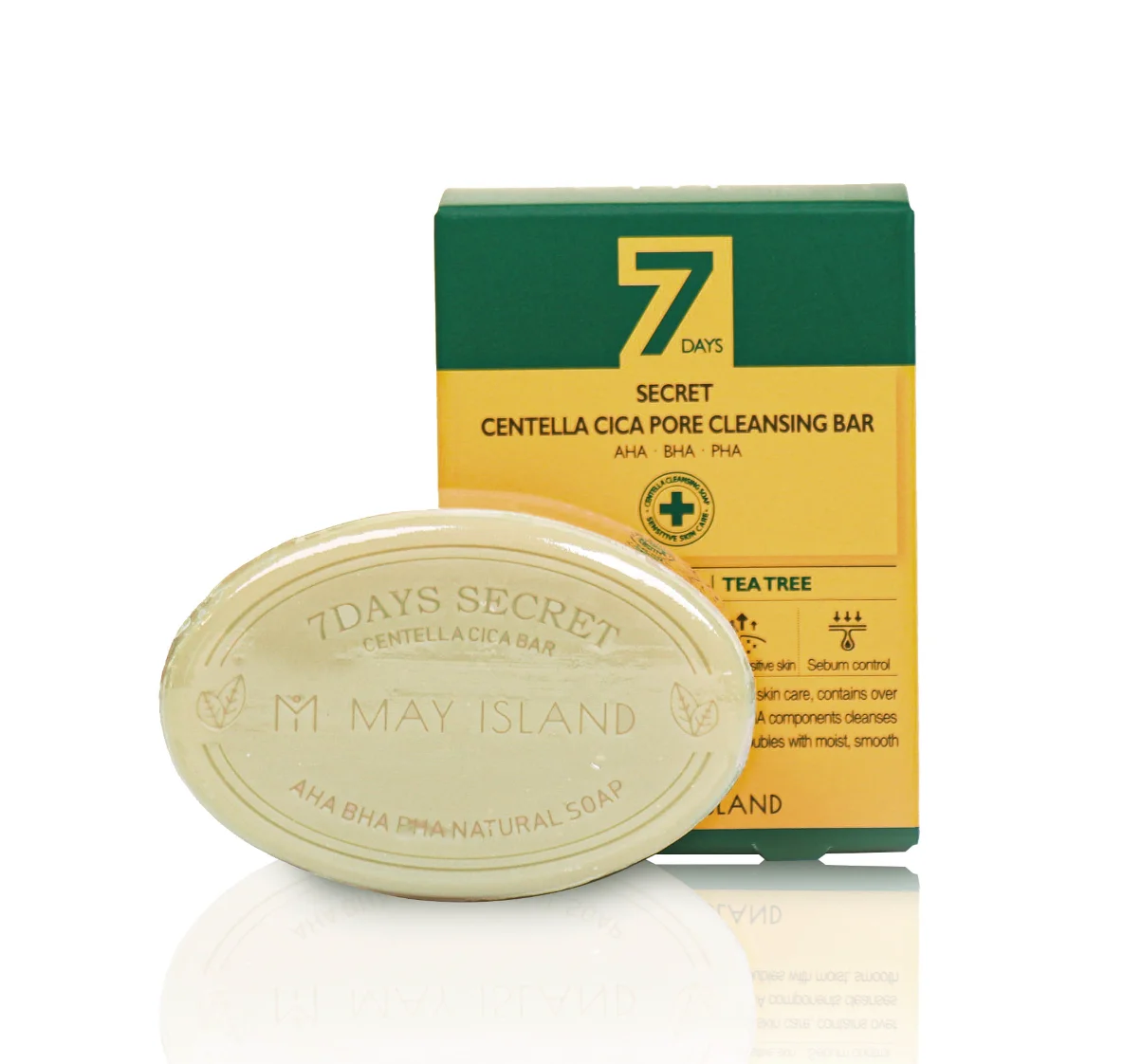MAY ISLAND 7 Days Secret Centella Cica Pore Cleansing Bar [Soap|Cleansing Bar|Trouble Skin Care|Dead Skin Cell Care|Bubble]