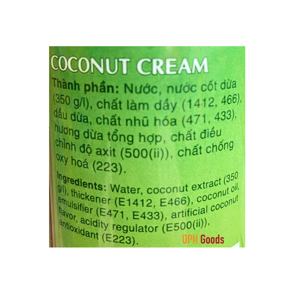 Best seller /Vietnamese special seasoning Wonderfarm coconut milk cream 400ml / high quality for export