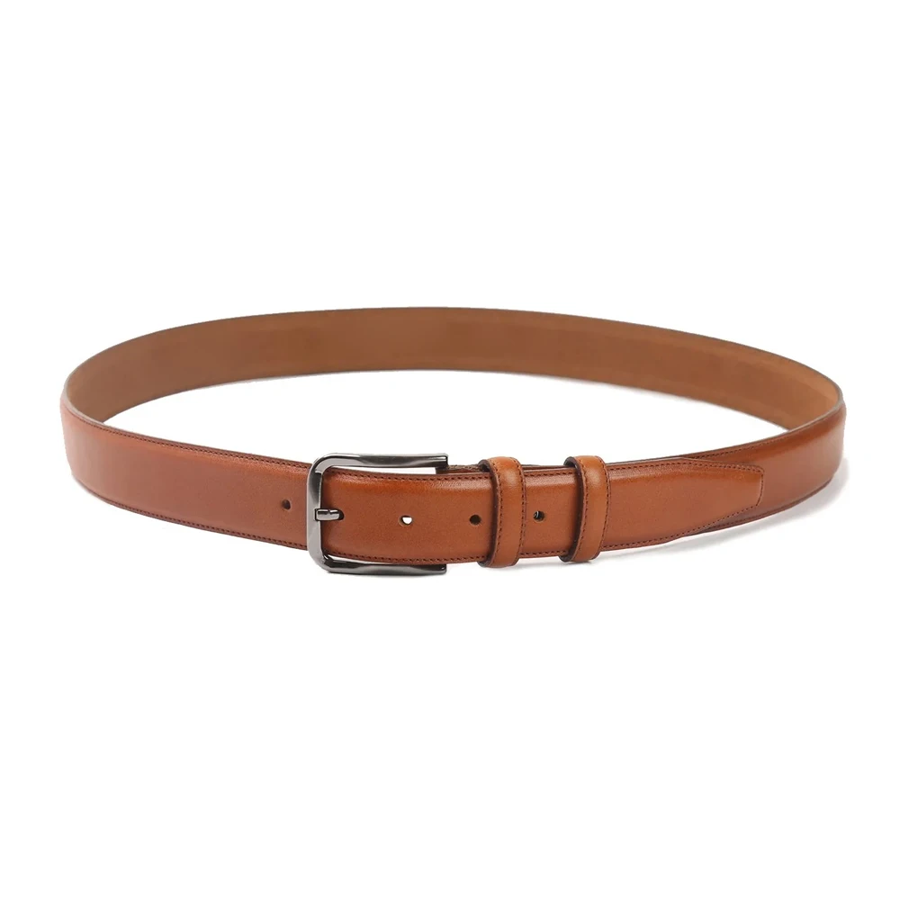 Fashion Automatic Buckle Genuine Leather Belts For Men Brown Color Leather Genuine Belts Custom Logo High quality business belts