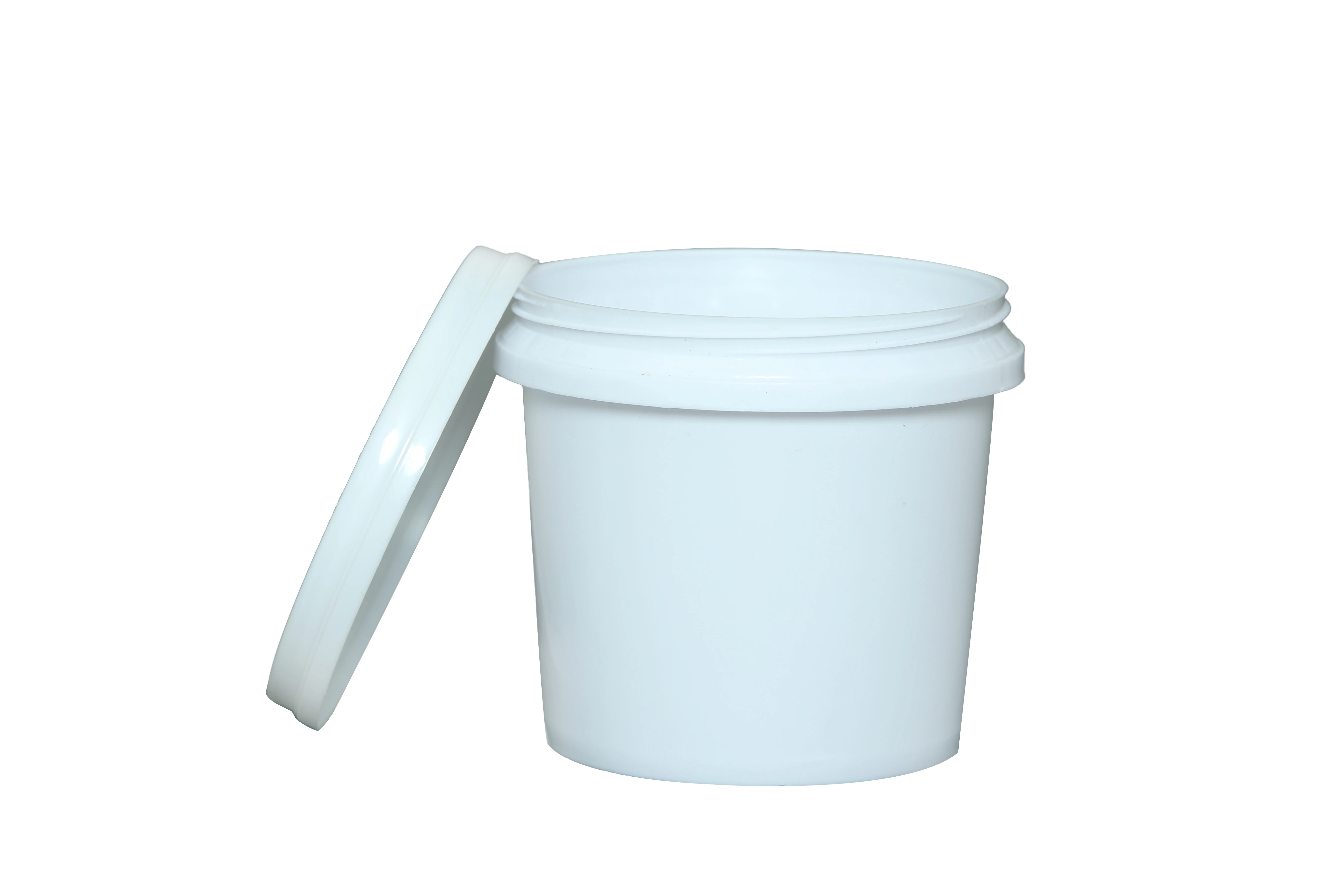 Hot sale 1L clear round plastic bucket with lid bucket for ice cream candy yogurt chocolate sauce