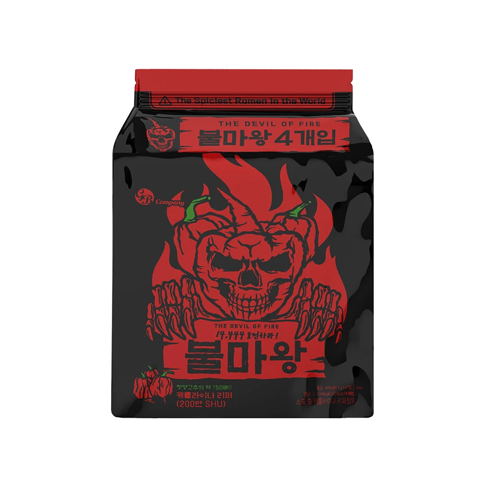 The Devil of Fire Ramen (Bulmawang Ramen) Extremely Spicy Taste Korean Traditional Instant Noodles Food & Beverage