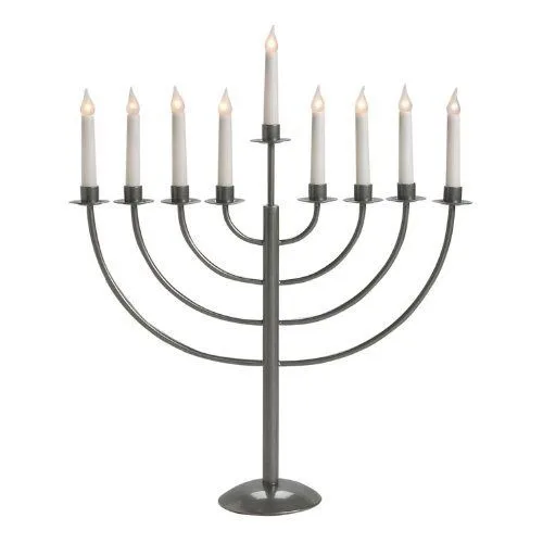 Premium Polished Metal Israel Hanukkah Temple Menorah 7 Branch Metal Candle Holder hot selling