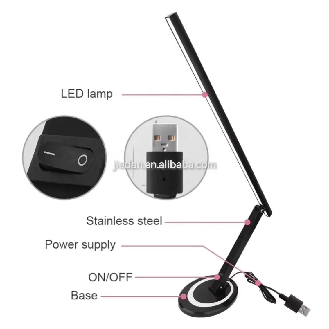 Professional Portable 48W LED Desk Lamp Folding Table Lamp for Tattoo/Manicure/Makeup Black Eye