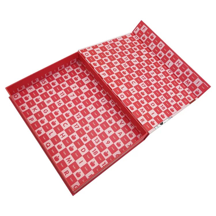 Wholesale Custom Color Printed Paper Low Price Magnetic Closure Kids Toy Playing Cards Book Organizer Box