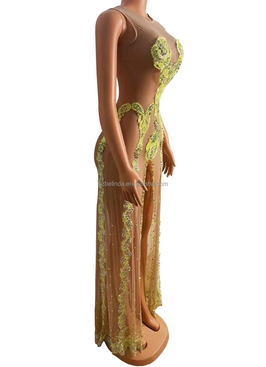 Fashion Tassels Mirrors Waist Design Leotard Performance Dance Costume Bodysuit Silver White Sexy Backless  Singer Clothing