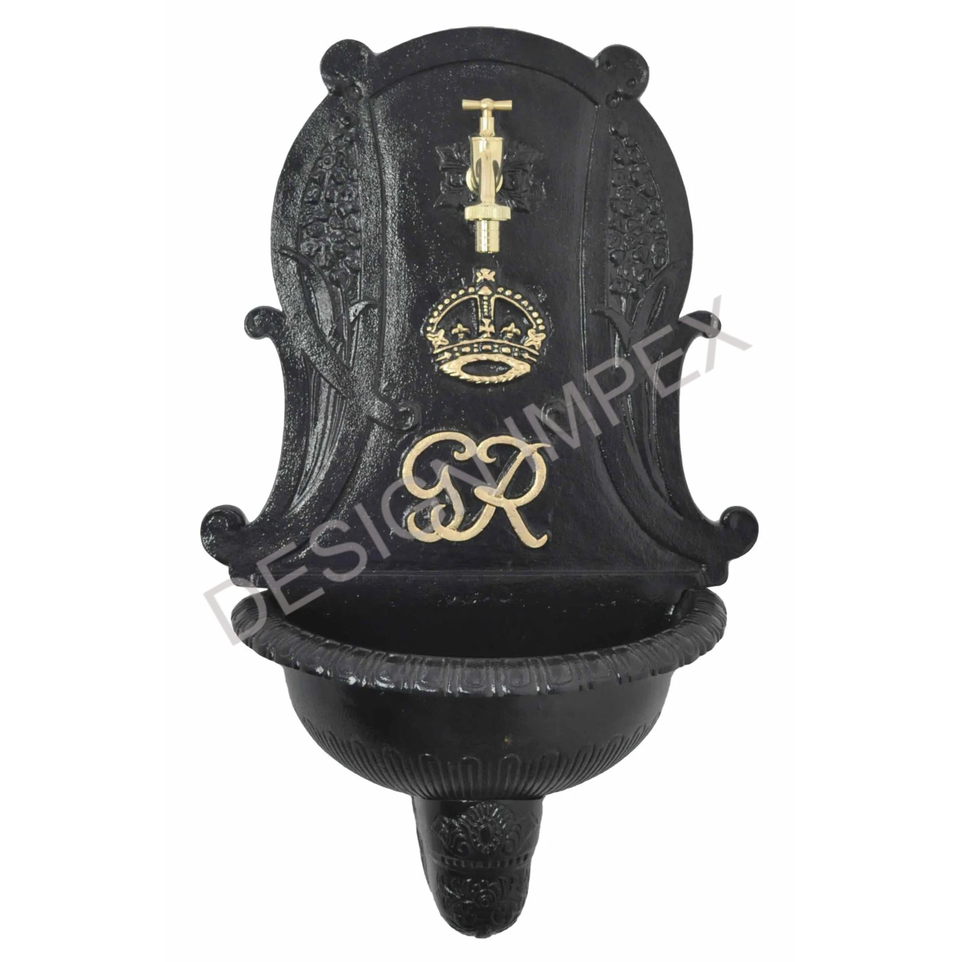 Wholesale Manufacture Of Garden Walls Mounted Wall Fountain Vintage Style New Elegant Outdoor Water Supply Utility With Basin